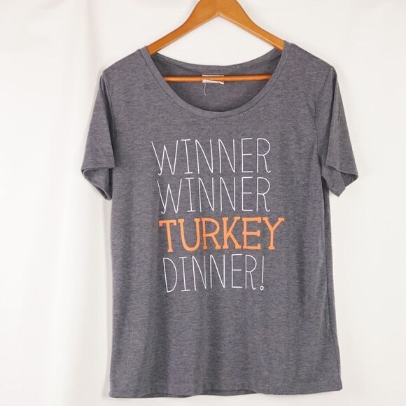 DaisyRae Thanksgiving Graphic Short Sleeve Tee, M - Picture 1 of 5